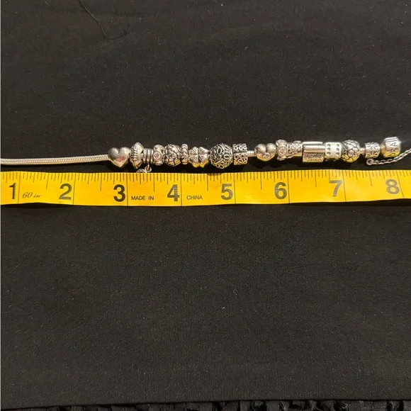 Pandora Silver Bracelet with 15 Charms. Like new ! - Picture 2 of 5
